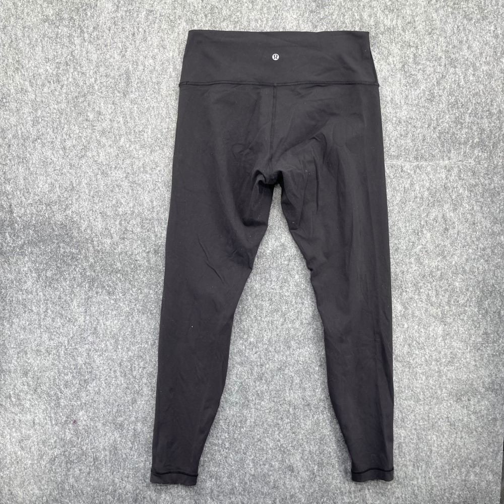Lululemon High Rise Leggings Womens 12 Black Full Length Yoga Pants